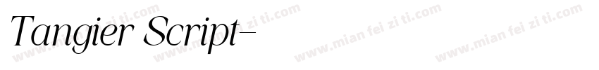 Tangier Script字体转换